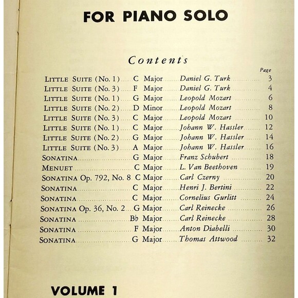 Select Sonatinas for Piano Solo Vol 1 Podolsky Sheet Music Book Classical - Picture 3 of 12